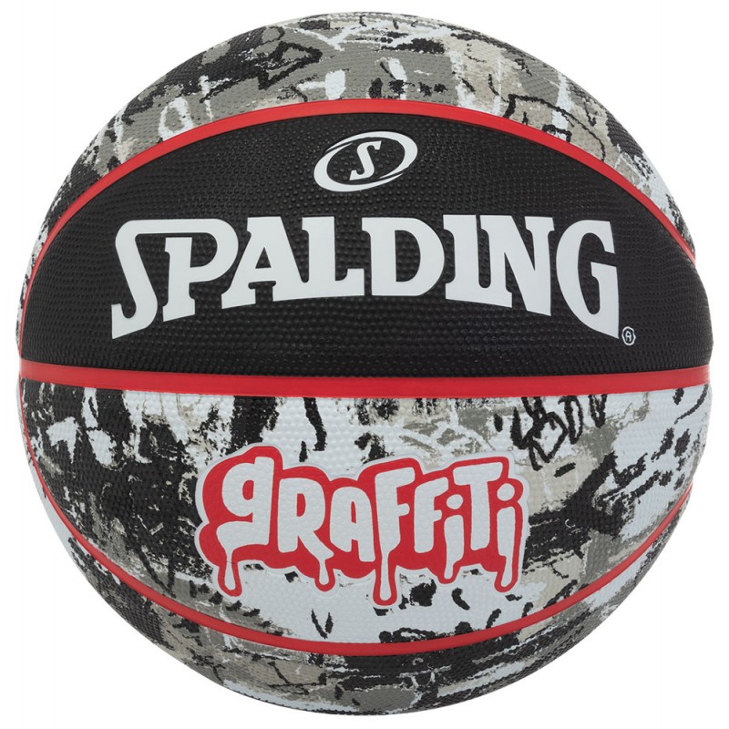 Top basketbolli Spalding - Black-Red Grafiti - 84-378Z, shumëngjyrësh, nr.7