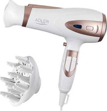 Tharëse flokësh Adler, 2400 W, e bardhë