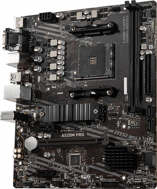 Pllakë Amë MSI A520M-PRO AMD AM4 MATX Gaming