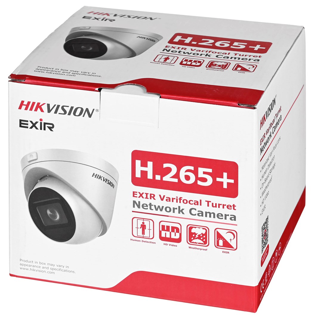 Kamerë sigurie Hikvision DS-2CD1H43G2-IZ, 4 MP, 2560 x 1440, me detektim të lëvizjes, e bardhë