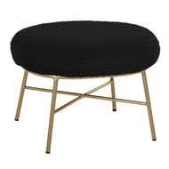 Stol këmbësh Trudi 56x47x40Hcm (HM8640.24), zezë/ ari