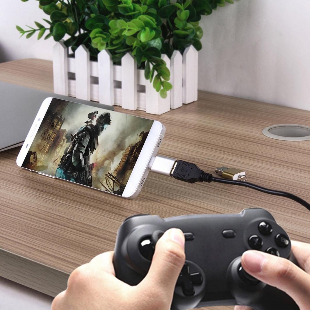 Адаптер USB A - USB C, сив