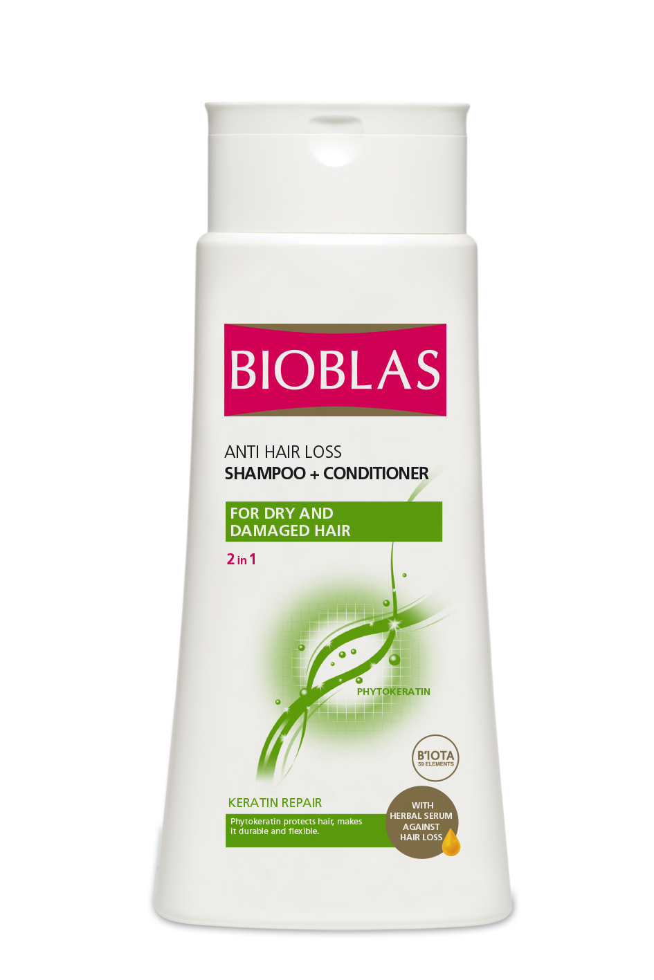 Bioblas Keratin Repair 2in1/ Për flokë të thatë dhe të demtuar