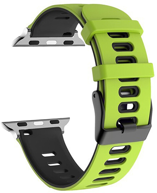 Rrip silikoni 4wrist për Apple Watch 42/44/45/49 mm, i gjelbër