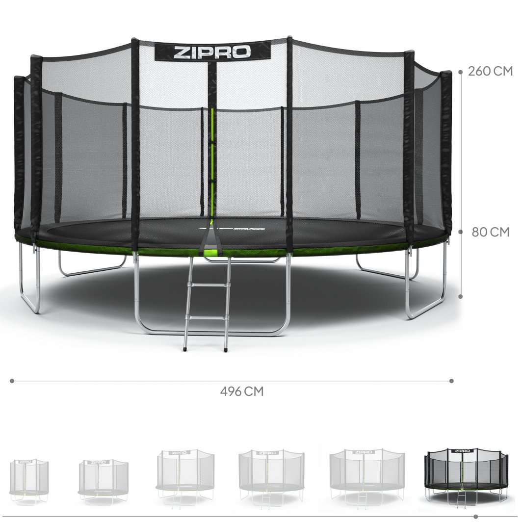 Trampolinë kopshti me rrjetë të jashtme Zipro 16FT (496cm)