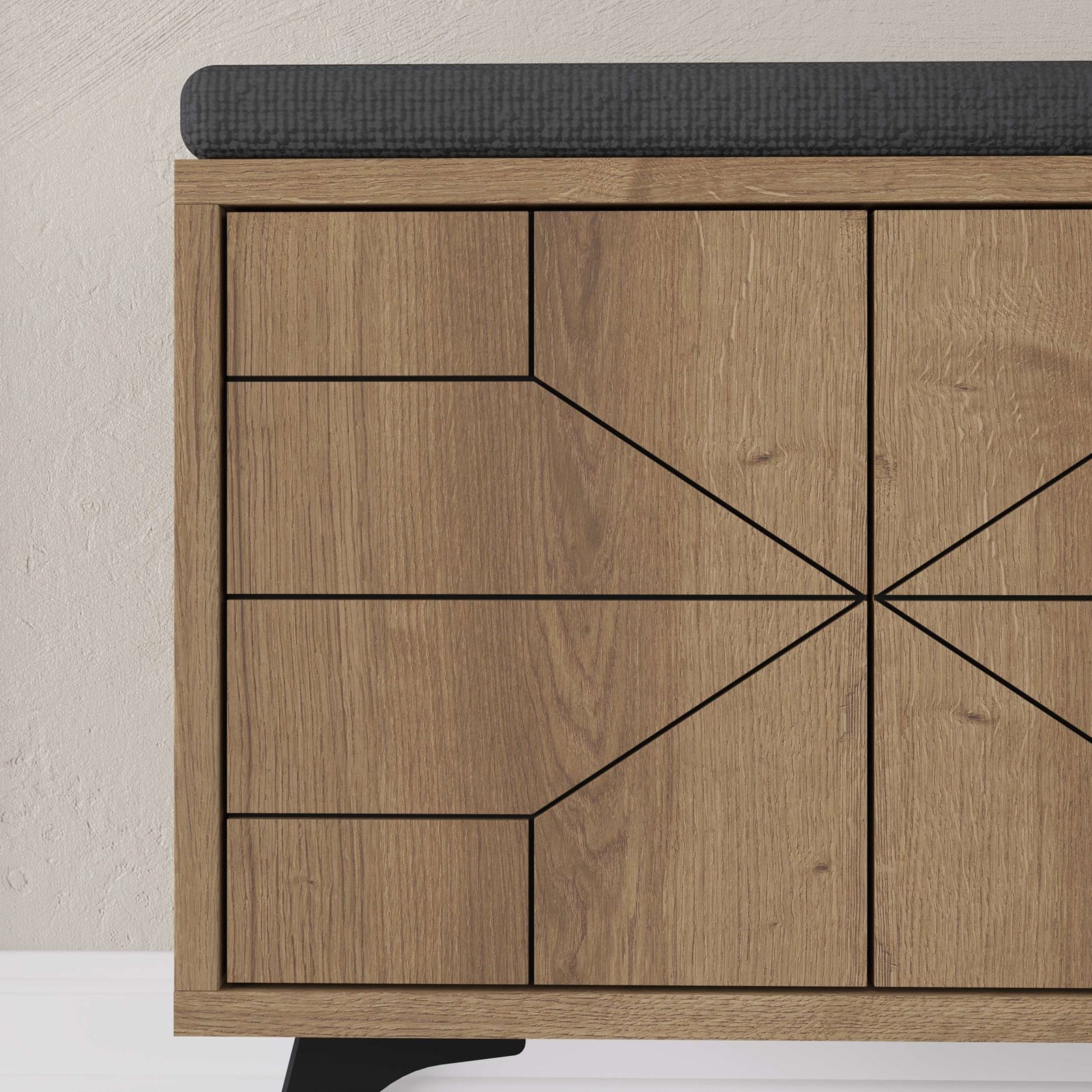 Stol për koridor Decortie Dune 55x107x35cm, kafe