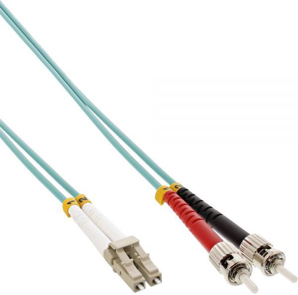 Kabllo patchcord InLine (88501O), LC, ST 50 / 125 µm, OM3, 1 m, bruz Kabllo patchcord InLine (88501O), LC, ST 50 / 125 µm, OM3, 1 m, bruz