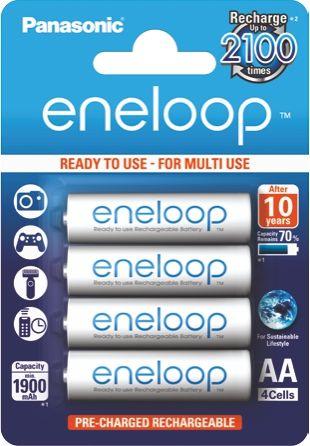 Bateri Panasonic Eneloop, AA / R6, 1900mAh, 4 copë