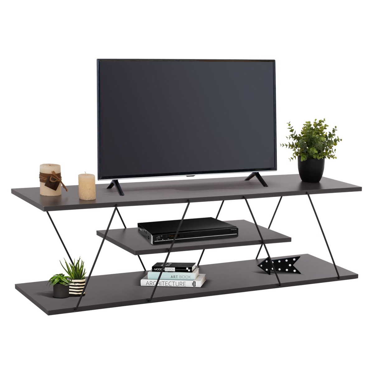 Komodë për TV Tars 120x32x33cm (HM8922.20), gri