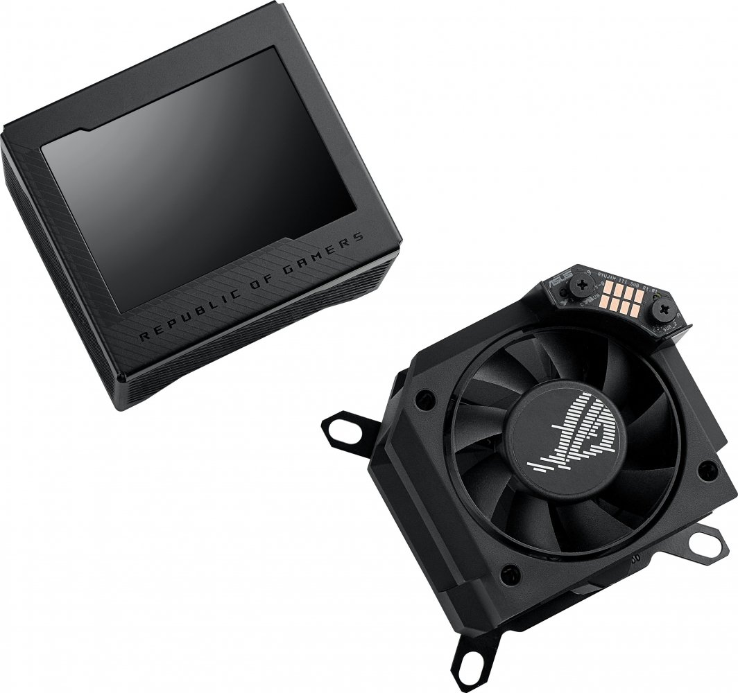 Bllok uji për ftohës ASUS ROG Ryujin III WB, Asetek, 3.5” LCD, i zi