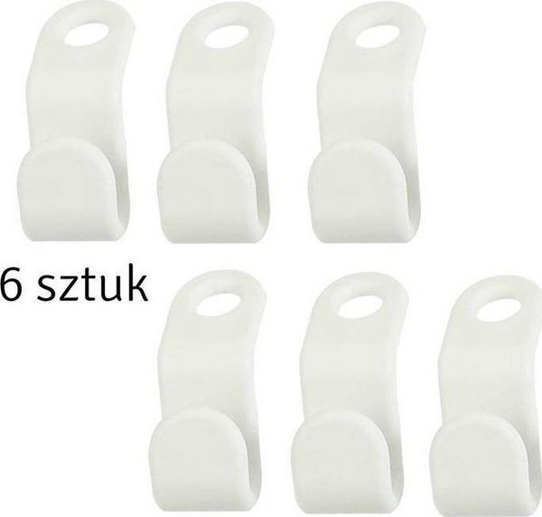 Set varëse rrobash Aptel, 6 copë, të bardha