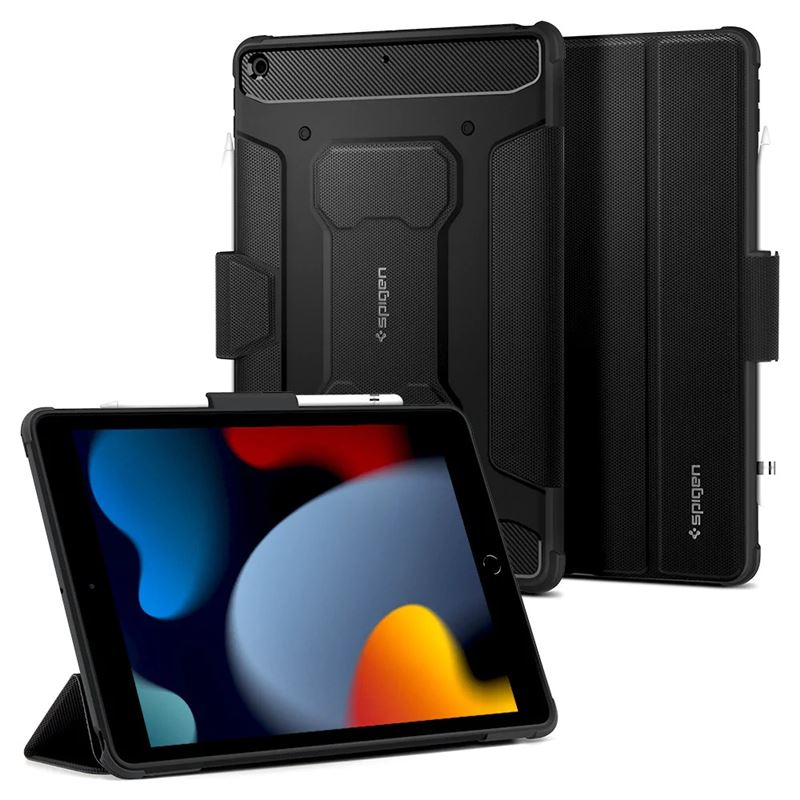 Mbrojtëse për tablet iPad 10.2" Spigen Rugged Armor Pro, e zezë