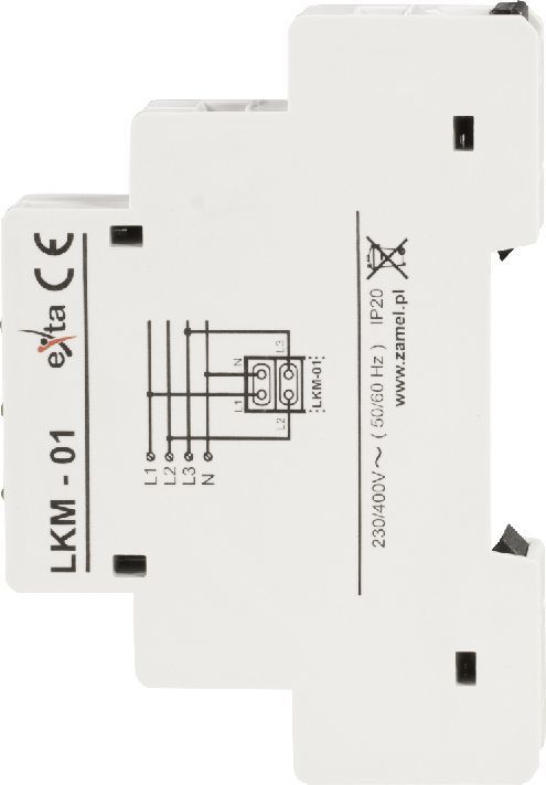 Sinjalizues i furnizimit me energji 230V / 400V 3xLED, i gjelbër, LKM-01-20 (EXT10000037)