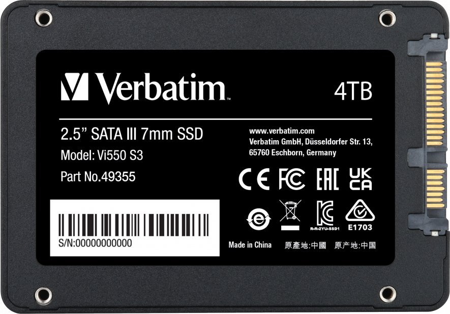 Disk SSD Verbatim Vi550, 4TB, 2.5" SATA III