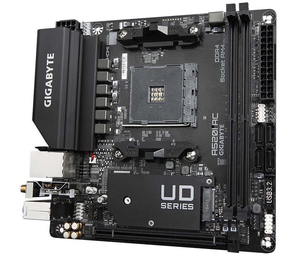 Матична плоча Gigabyte A520I AC AMD A520 Socket AM4 mini ITX