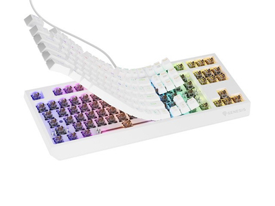 Tastierë Genesis Thor 230 TKL RGB Outemu Brown, e bardhë