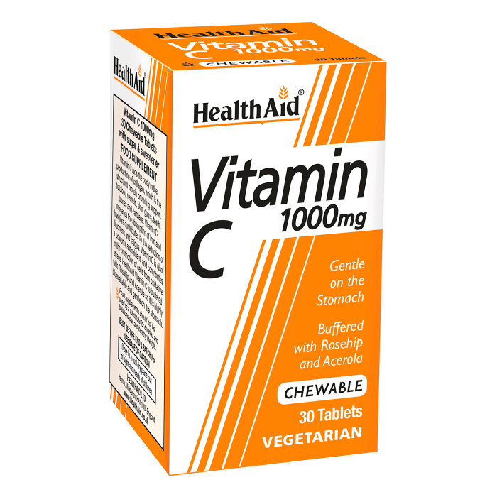 Tableta përtypëse Vitamin C 1000mg nga Healthaid, 30 copë