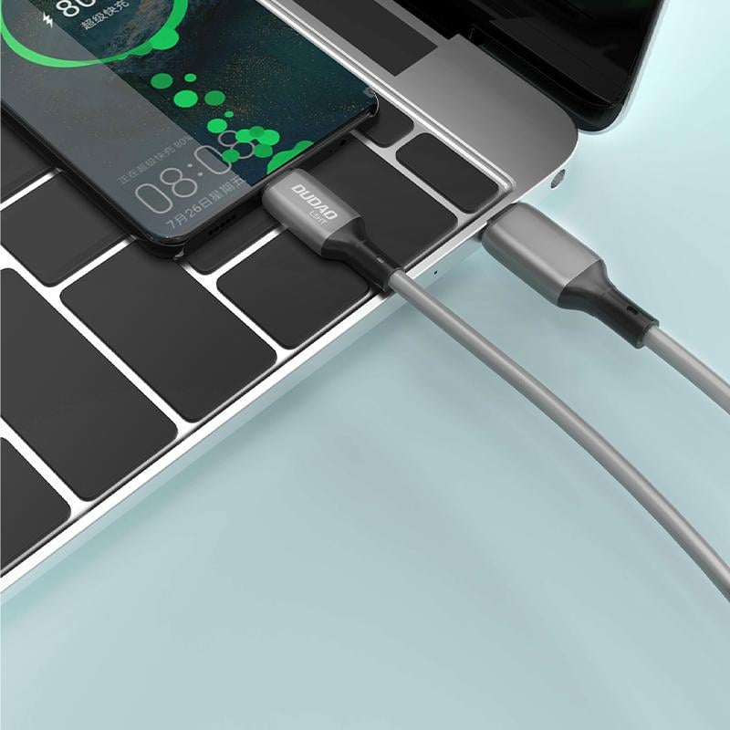 Kabllo Dudao USB USB- B - USB-C 1 m, e argjendë
