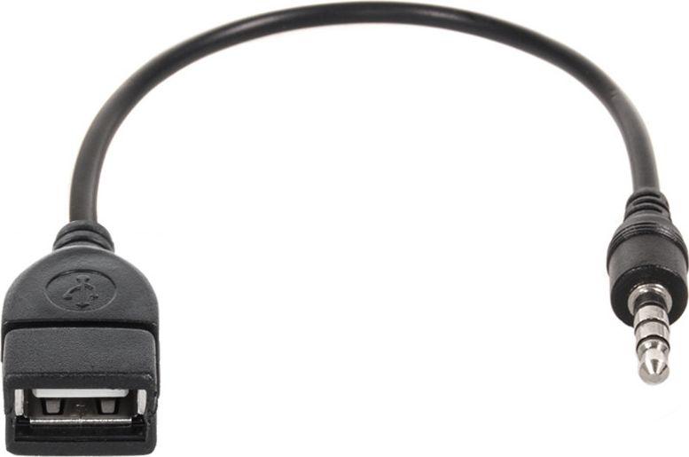 Përshtatës USB Maclean Jack, 3,5 mm, i zi 