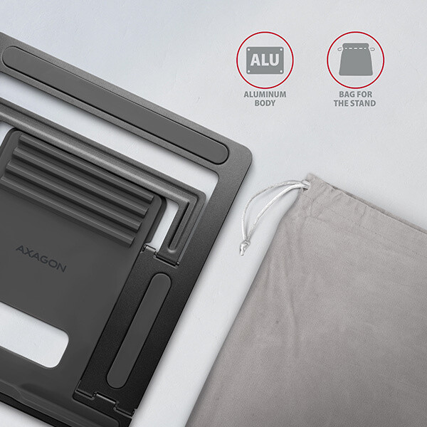 Mbajtëse Axagon për laptop 10-16", alumin
