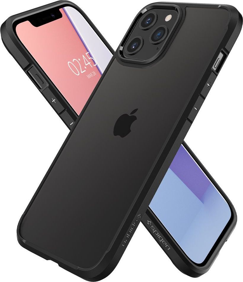 Kornizë mbrojtëse SPIGEN ULTRA HYBRID për iPhone 12/12 Pro, e zezë