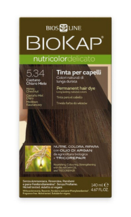 Ngjyrë për flokë Biokap Nutricolor Delicato Honey Chestnut, nr. 5.34, 140 ml Ngjyrë për flokë Biokap Nutricolor Delicato Honey Chestnut, nr. 5.34, 140 ml