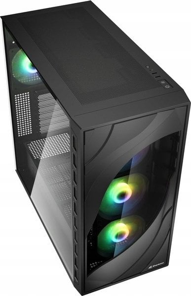 Kasë Sharkoon Rebel C80G RGB, e zezë, Midi Tower