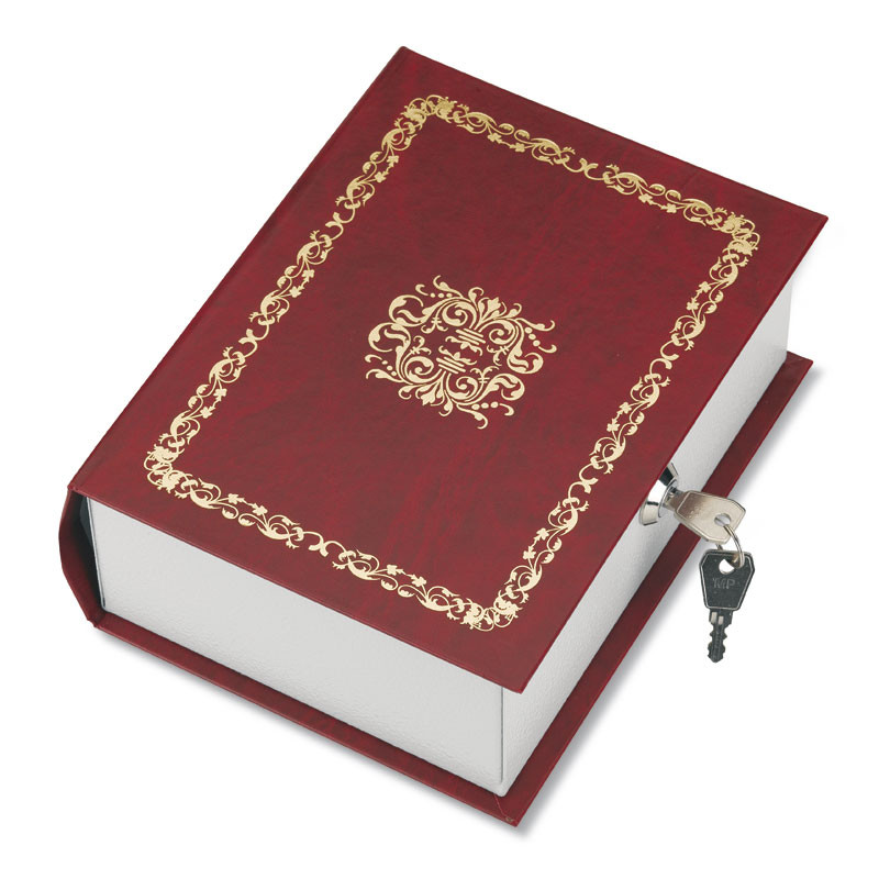 Kasafortë sigurie në formë libri STARK CL01, e kuqe e errët