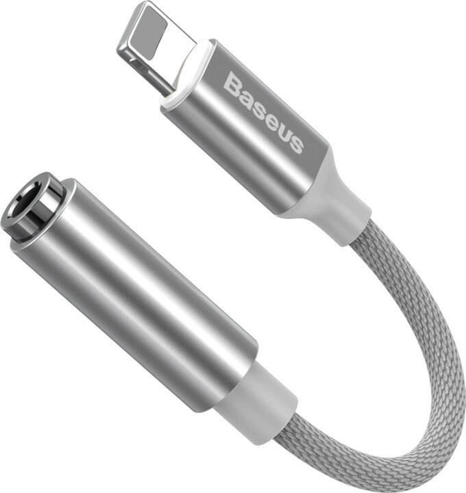 Kabllo BASEUS Seria Cafule, Lightning  - Jack 3.5mm, M/F, e bardhë