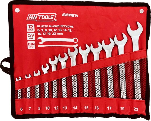 Set çelësash AWTools (AW39814), 12 copë