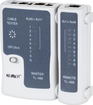 Tester për kabllo Kemot TL-468 (NAR0167), RJ45/RJ11, i kaltër Tester për kabllo Kemot TL-468 (NAR0167), RJ45/RJ11, i kaltër