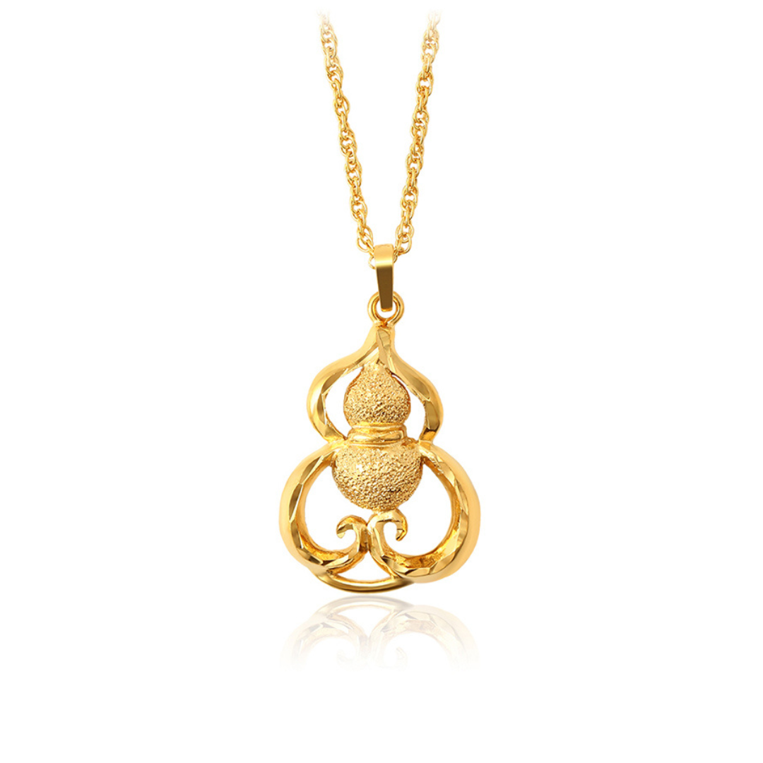 Qafore dhe varëse e flakëruar në ari 24 karatësh QV24K, 36 x 20 mm