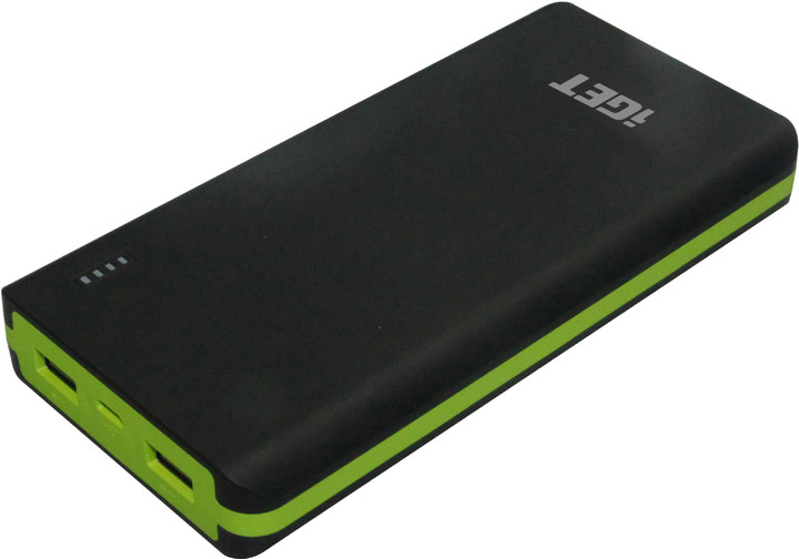 PowerBank iGET POWER B-20000P, 20,000mAh,  i zi / gjelbër