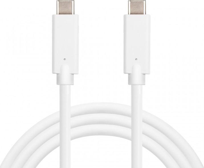 Kabllo USB Sandberg (136-22), USB-C në USB-C, 1 m, e bardhë 