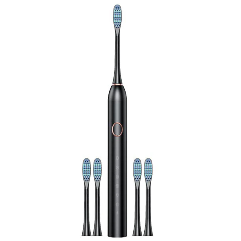 Brushë elektrike për dhëmbë Tiffany TF-8011, 5 pjesë, e zezë