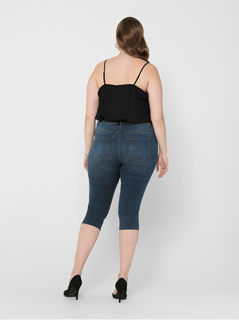 Pantallona të shkurtë ONLY CARMAKOMA CARAUGUSTA Skinny Fit, të kaltër