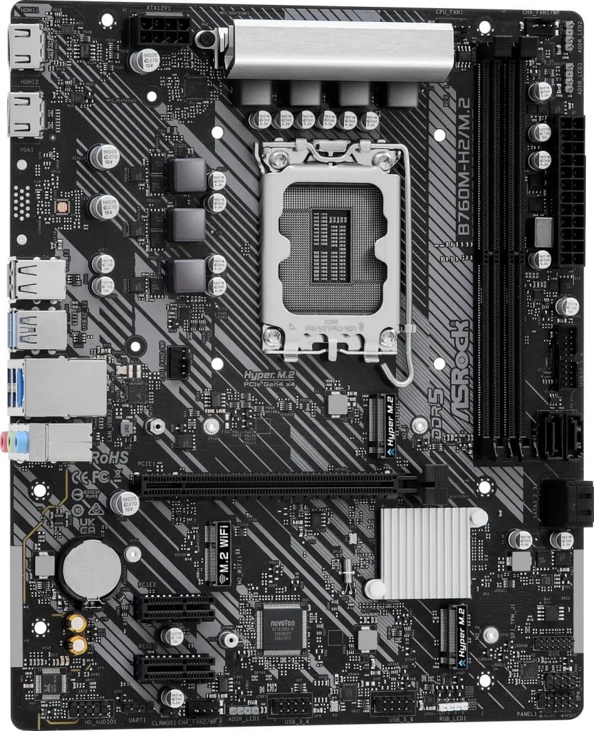 Pllakë amë ASRock B760M-H2/M.2