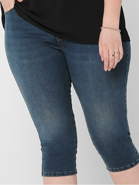 Pantallona të shkurtë ONLY CARMAKOMA CARAUGUSTA Skinny Fit, të kaltër