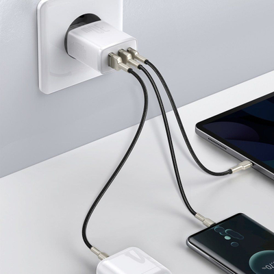 Karikues Baseus CCXJ-E02 2x USB-A 1x USB-C 3 A, i bardhë