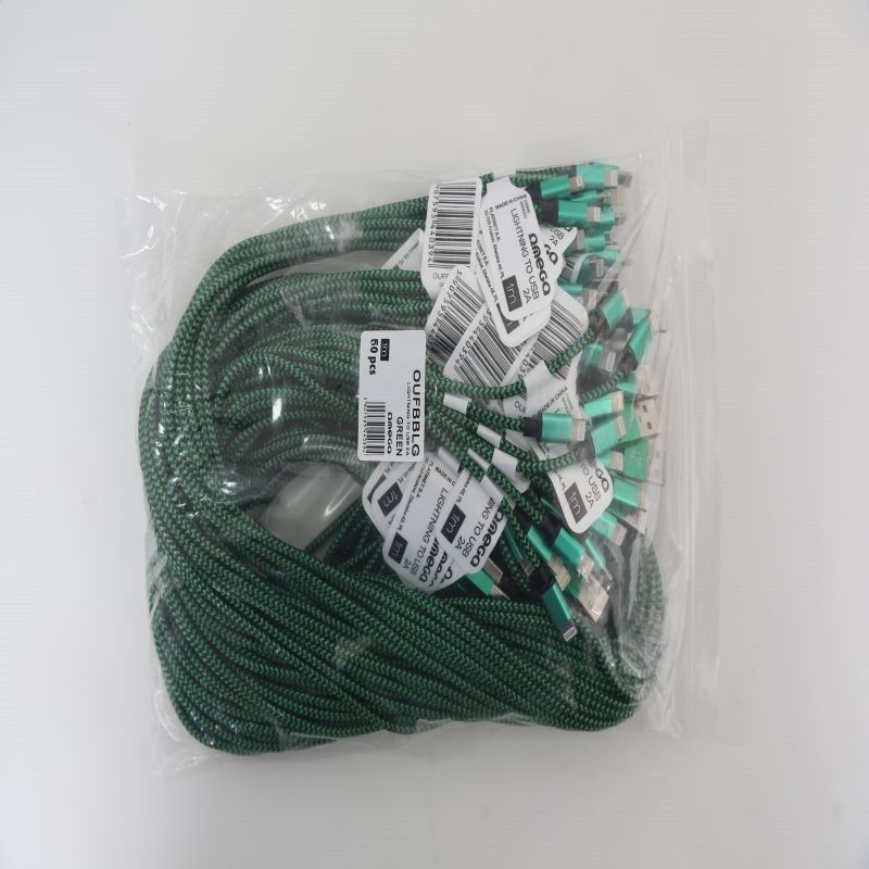 Kabllo USB Omega (44039), 2A, 1m, e gjelbër