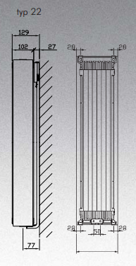 Panel ngrohës Stelrad Vertex tip 22, 500 x 200mm, 1980W