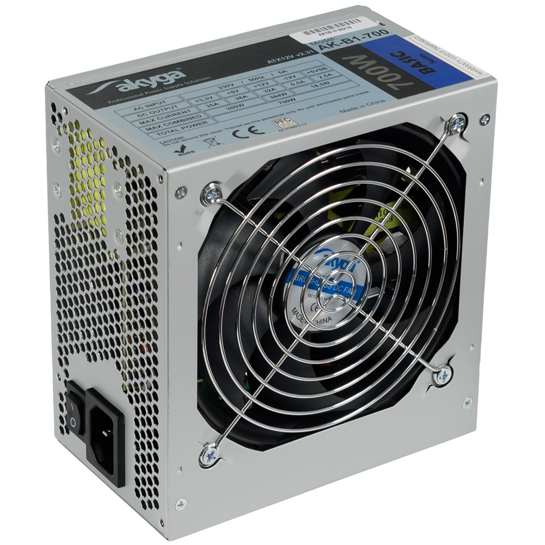 Извор на енергија Akyga AK-B1-700, 20+4 pin ATX, 700 W