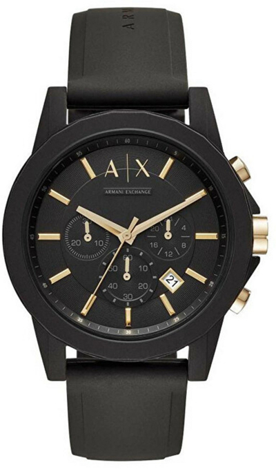 Set Armani Exchange Outerbanks AX7105, orë dore + rrip indentifikues
