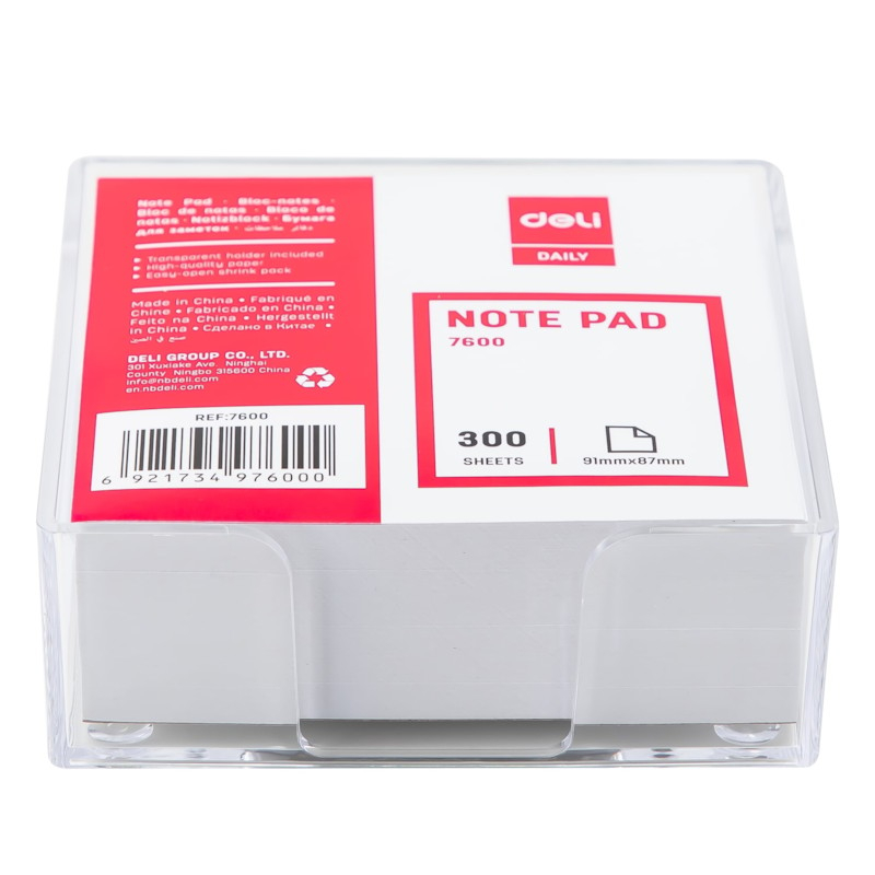 Deli Postit I Bardhe 91X87 300Fl 1/24 7600