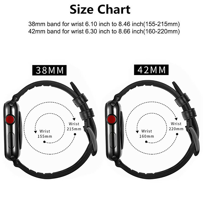 Rrip lëkure 4wrist për Apple Watch 38/40/41 mm, i kaftë