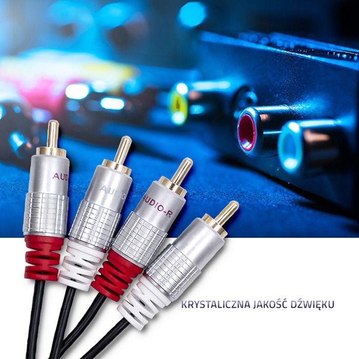Set kabllo Qoltec RCA, 2m, 2 copë