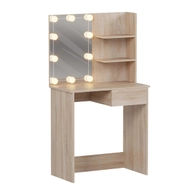 Tavolinë grimi me dritë LED dhe rafte Lauryn Melaminë 75x40x134.5Hcm (HM2501.01) Tavolinë grimi me dritë LED dhe rafte Lauryn Melaminë 75x40x134.5Hcm (HM2501.01)