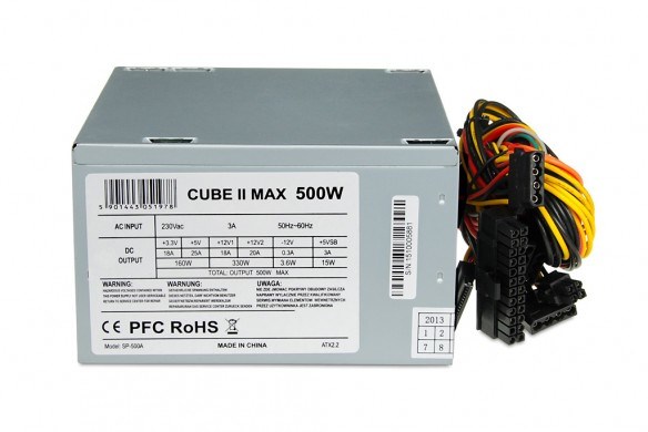 Burim energjie iBox CUBE II, 20+4 pin ATX, 500 W