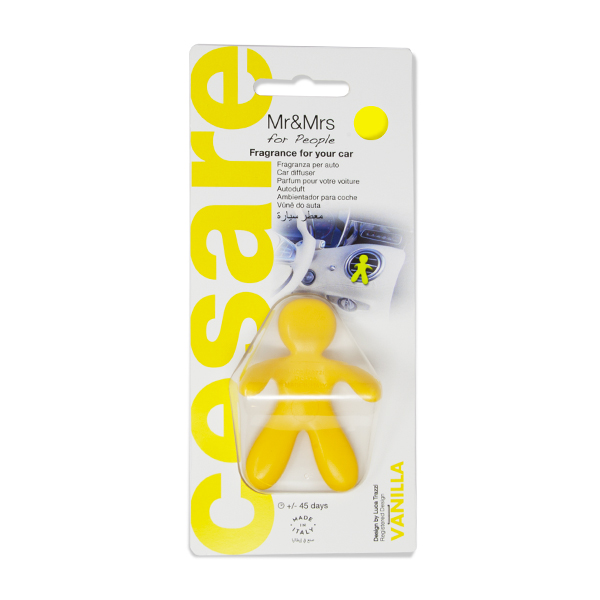 Aromë për veturë Cesare Vanilla, e verdhë