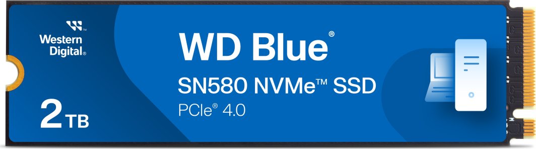 SSD диск WD SN580, 2TB, M.2 2280 PCI-E x4 Gen4 NVMe